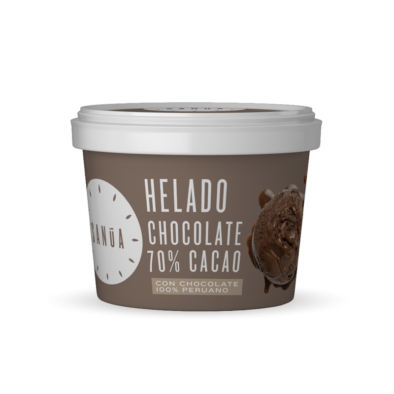 Helado Chocolate 70% cacao Sanúa 4.5oz