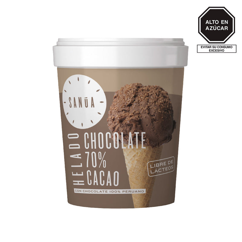 Helado Chocolate 70% cacao Sanúa 16oz